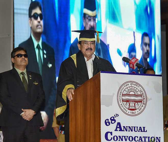 Universities should focus more on academic enhancement, avoid politics: Naidu