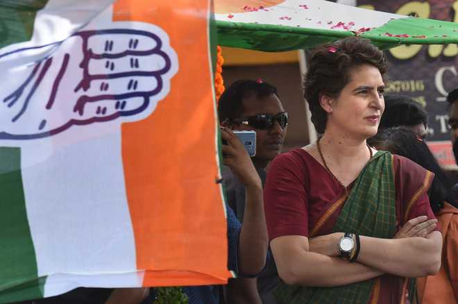 Don’t fall prey to ‘rumours’, exit polls: Priyanka to workers