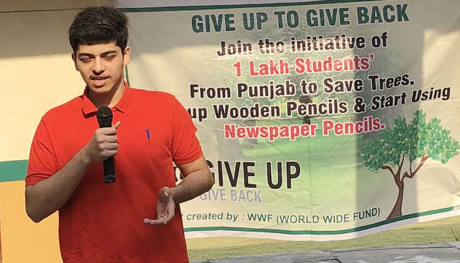 Student vows to promote eco-friendly pencils
