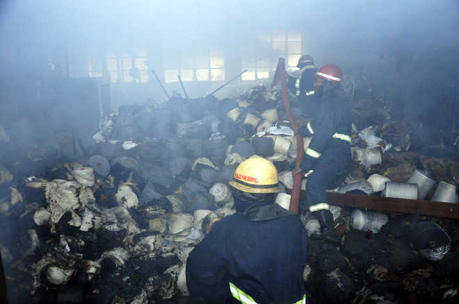 Hosiery unit gutted, goods worth crores destroyed