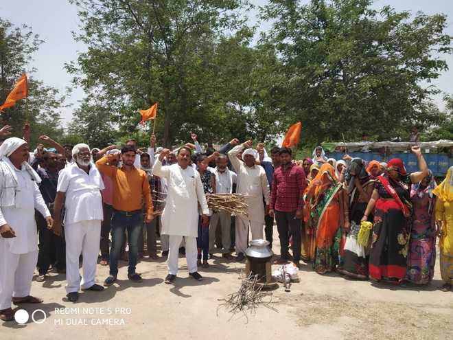 Farmers’ association protests encroachments in Sonepat