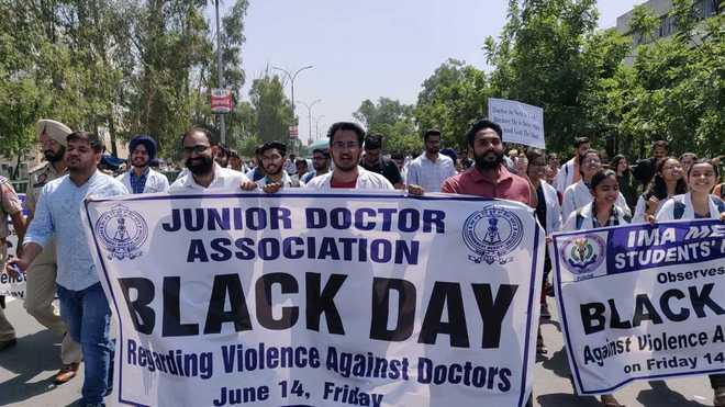 Post Kolkata incident, Punjab doctors protest for safer working environment