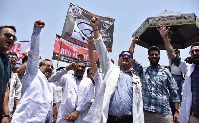 Doctors take out march