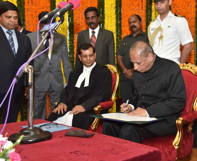Chauhan takes oath as Chief Justice of Telangana High Court