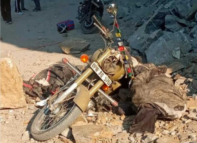 Youth, brother-in-law die as boulders hit their bike