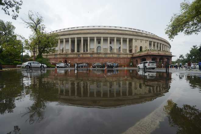 TMC MPs hold protest against EVMs on parliament premises