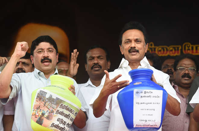 Image result for Dayanidhi Maran attacks AIADMK Govt regard to water crisis in Tamilnadu