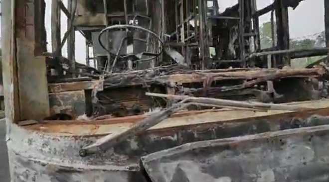2 die, 19 injured as bus overturns, catches fire in Kurukshetra