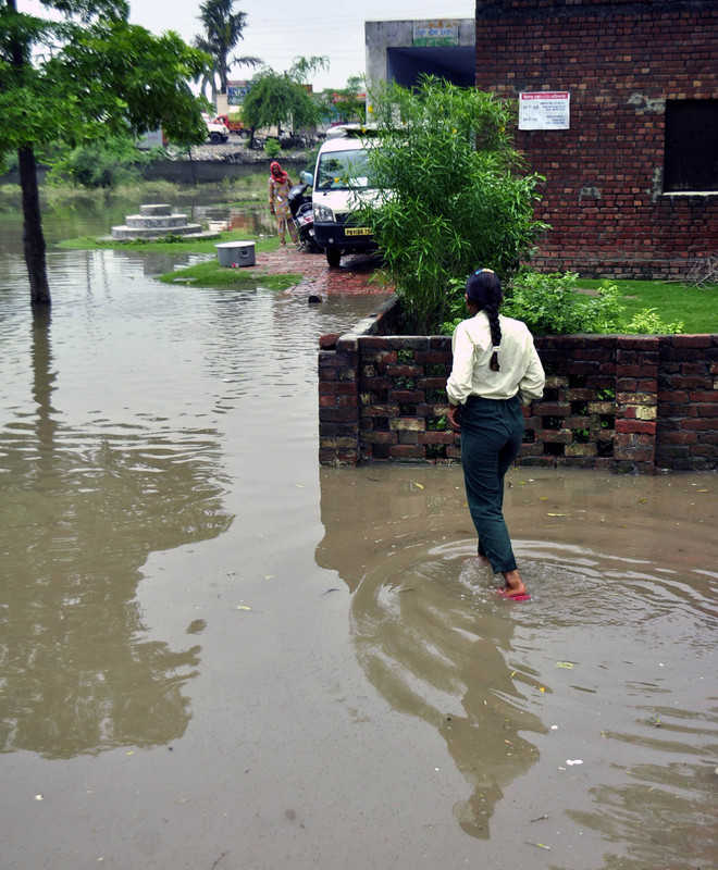 School turns into pond, kids at risk