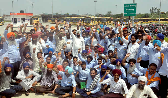 BRTS buses off road as staff protest salary delay