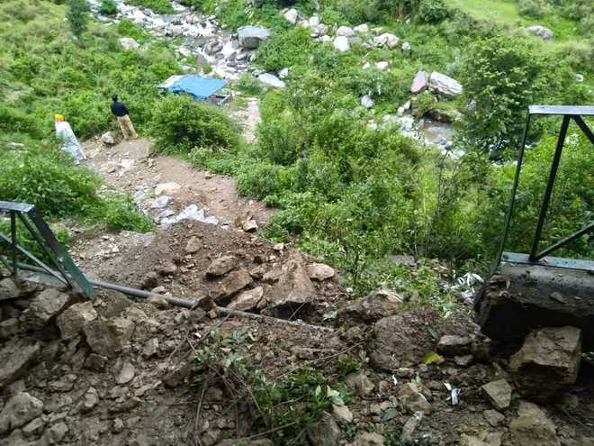 Eight including baby wounded in landslide near Dharamsala
