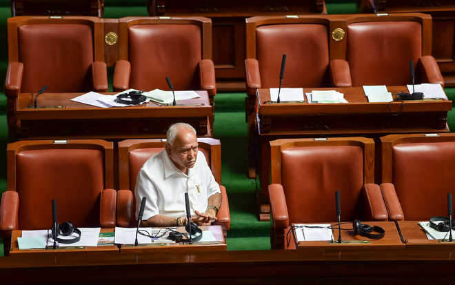 Karnataka trust vote: Near empty treasury benches, speaker displeased