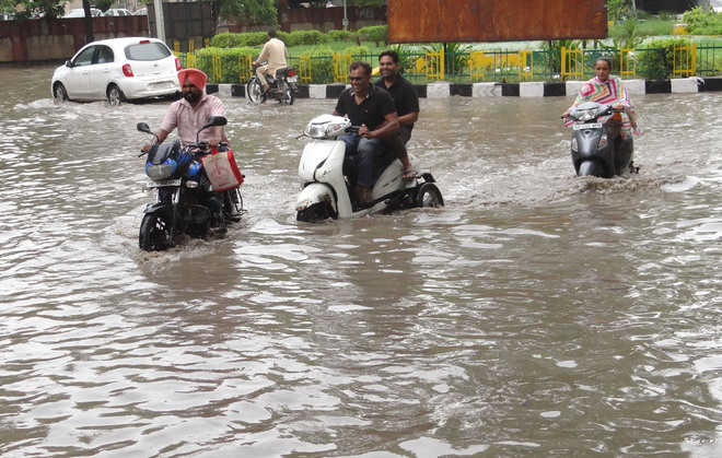 Half-an-hour rain leaves many city areas waterlogged again