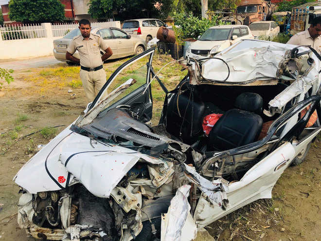 Man, Son Killed In Road Mishap : The Tribune India