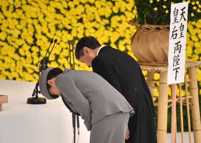 Japan’s new emperor speaks of ‘deep remorse’ in 1st speech marking WWII