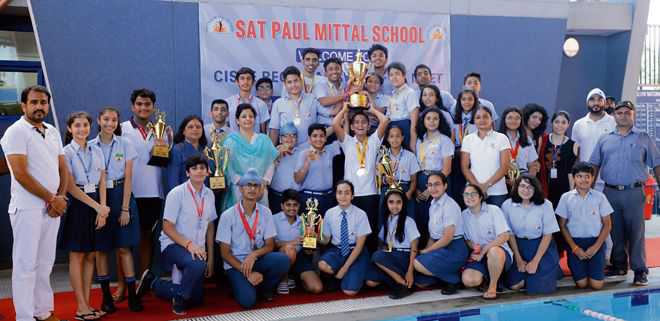 Sat Paul Mittal bag overall trophy in swimming meet