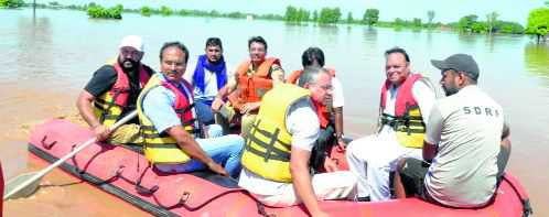 MP visits flood-hit villages near Sutlej