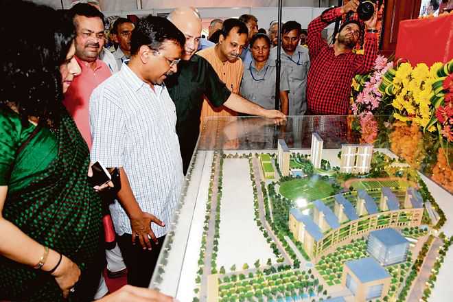 CM lays foundation of two  Ambedkar varsity campuses