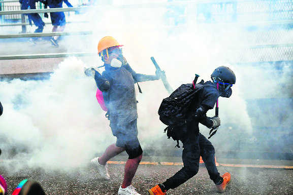 Hong Kong protests take violent turn