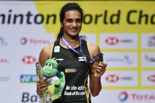 Sindhu on top of the world