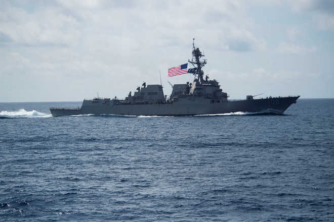 US warship sails near South China Sea islands claimed by China