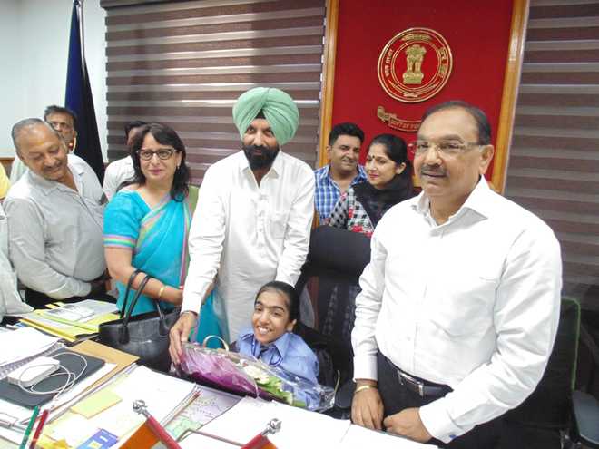 Specially abled girl gets to live a day as Ferozepur DC : The Tribune India