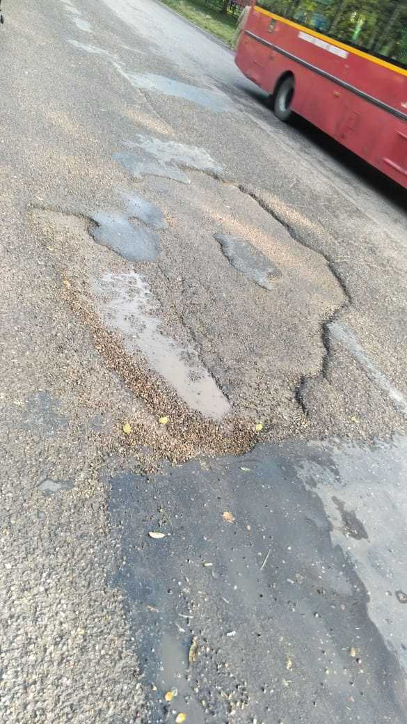 Damaged road needs urgent repair