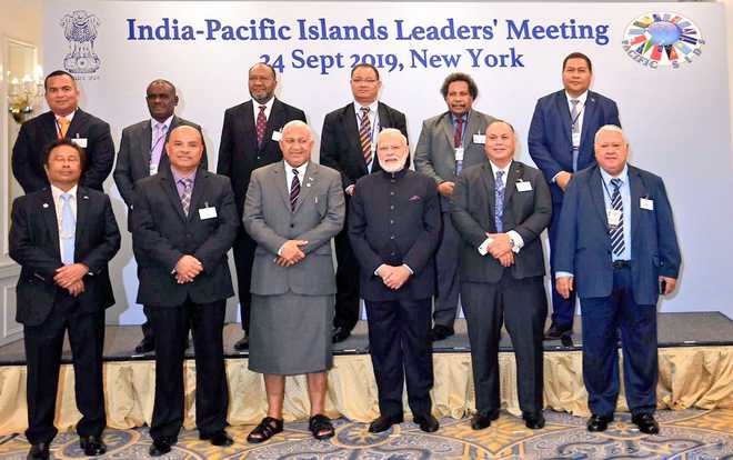 PM Narendra Modi meets leaders of Pacific Island countries in NY